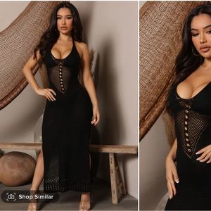 Crochet Maxi Dress Cover Up